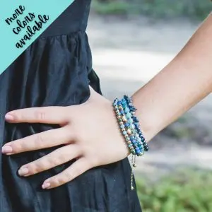 Ava Adjustable Stacked Bead Bracelet