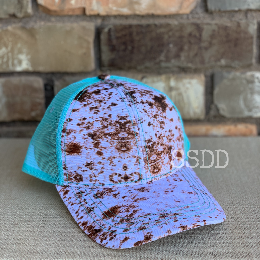 cow print trucker hat