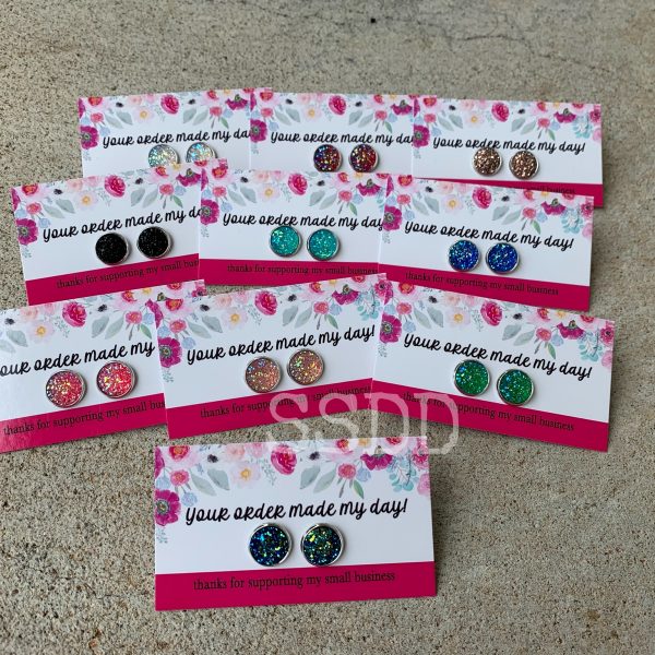 Druzy Earring Thank You Cards - Your Order Made My Day