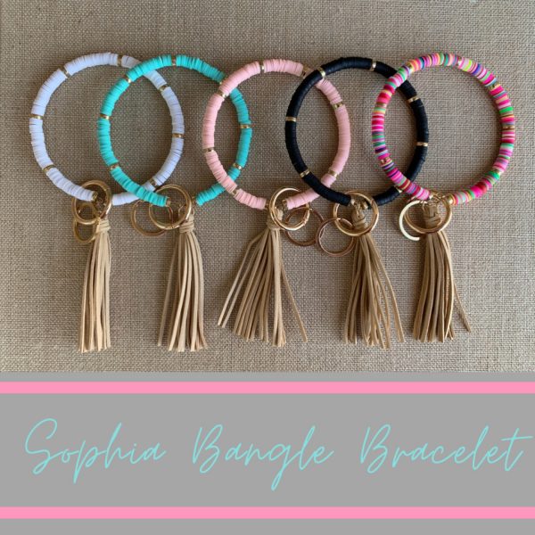 Sophia Clay Bead Bangle Bracelet