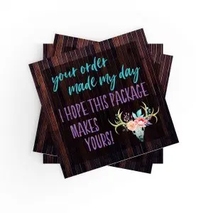 Your Order Made My Day, I Hope This Package Makes Yours Stickers {bullskulls}