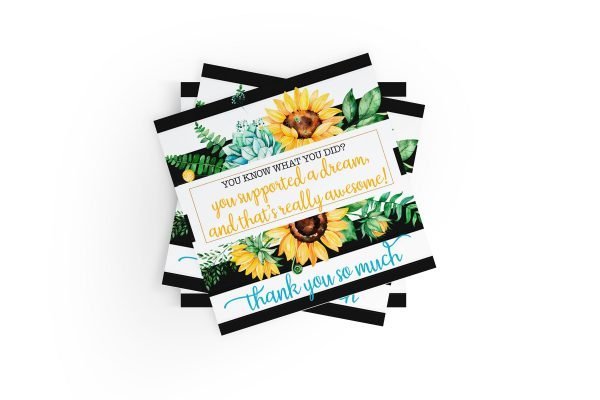 You Supported a Dream Sunflower Stickers