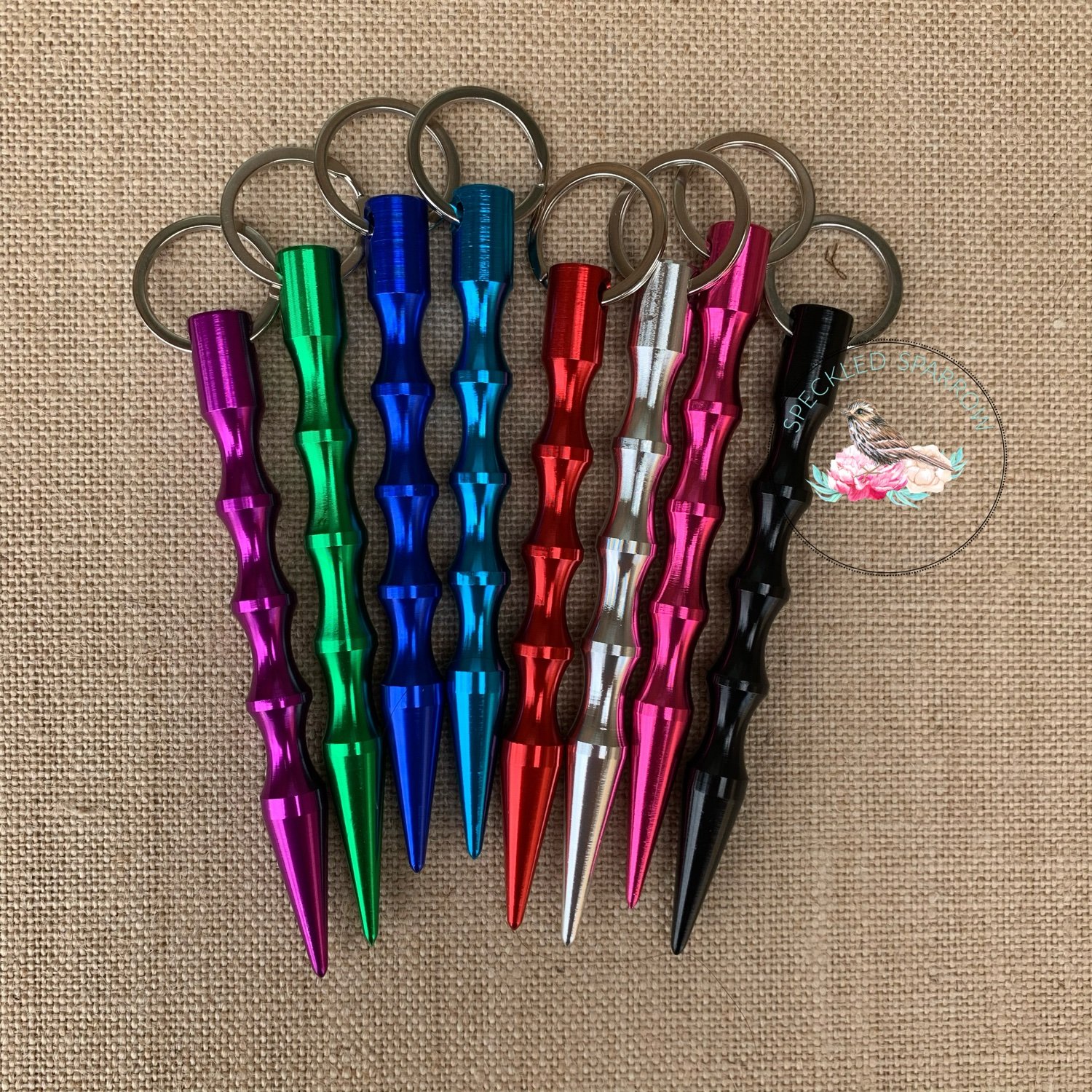 Harley Aluminum Self Defense Keychain Speckled Sparrow