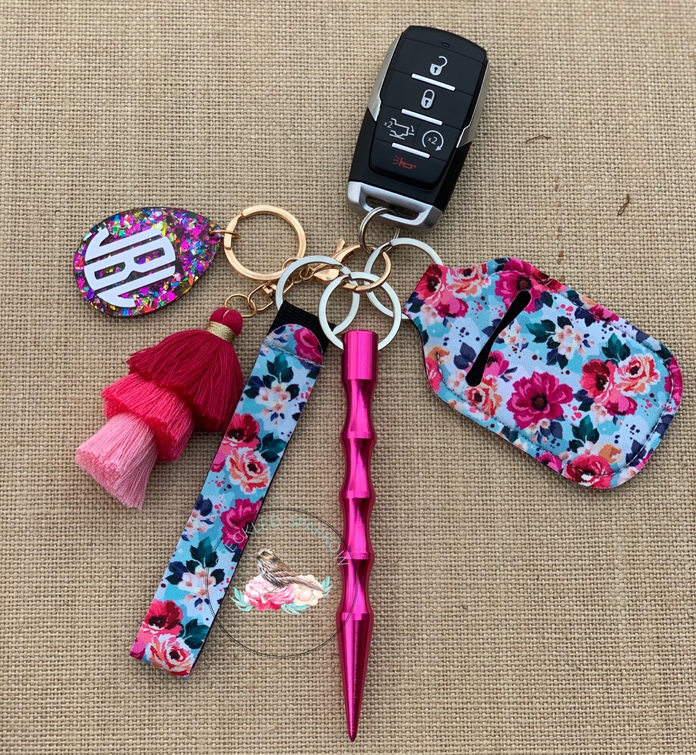 Harley Aluminum Self Defense Keychain Speckled Sparrow
