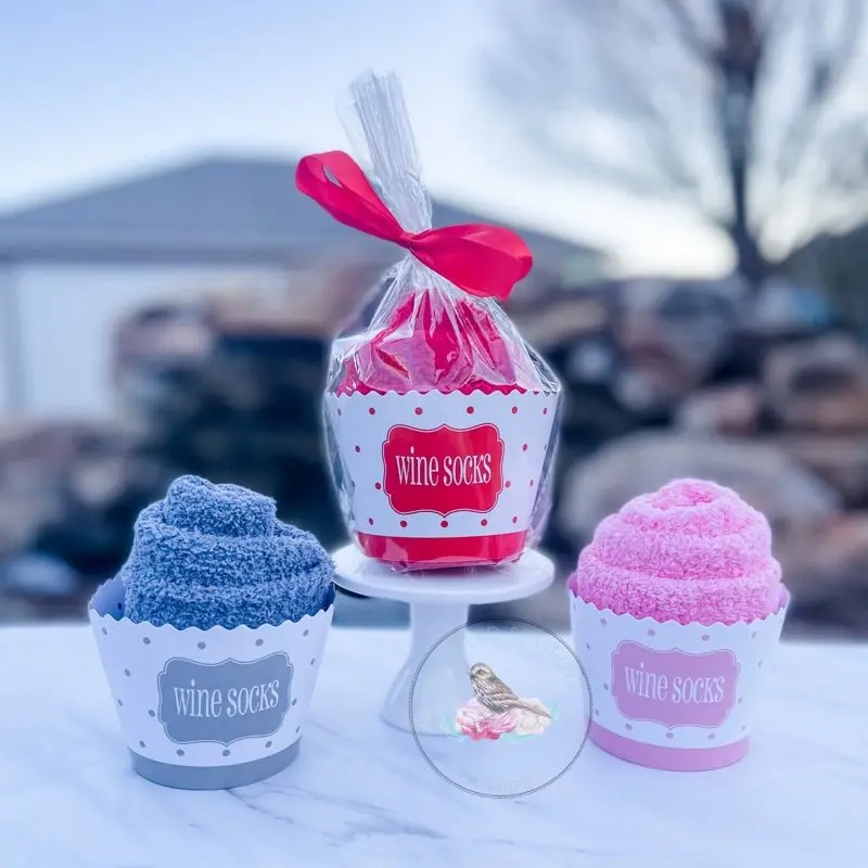 Cupcake Wine & Coffee Socks