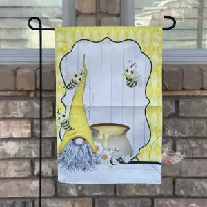 Bee Kind Gnome Garden Flag