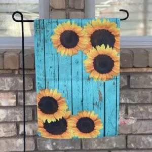 Rustic Sunflower Garden Flag