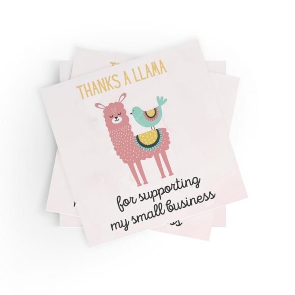 Thanks a Llama Small Business Stickers