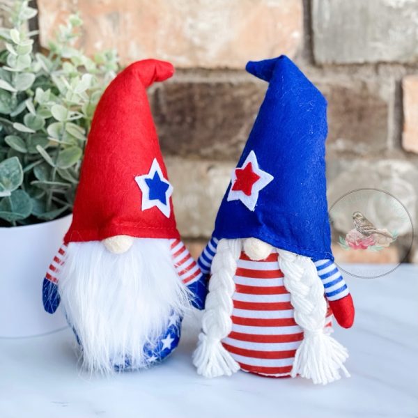 Mr & Mrs Lincoln Patriotic Gnome Set