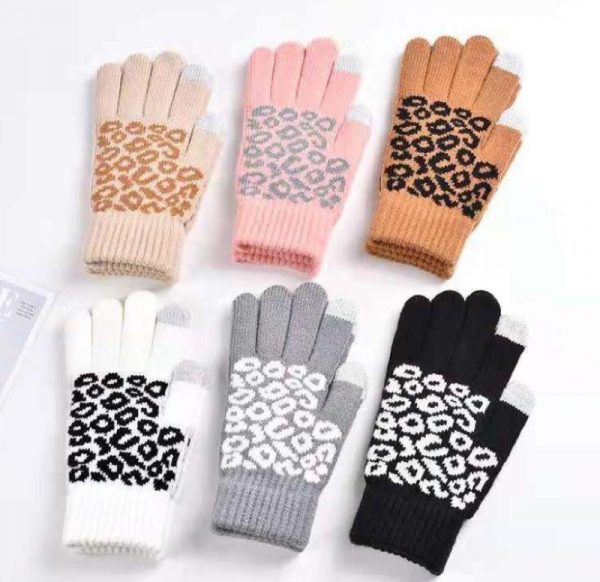 Natalie Leopard Print Gloves