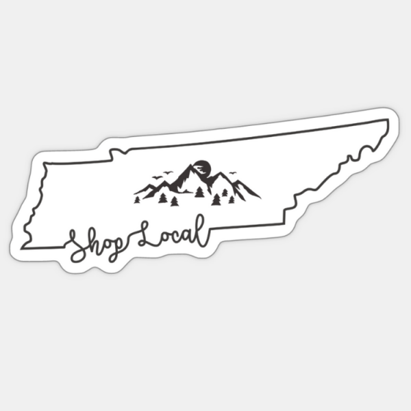 State Die Cut Shop Local Symbol Vinyl Sticker