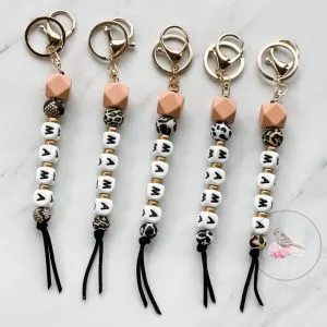 Claire MAMA Animal Print Silicone Keychain